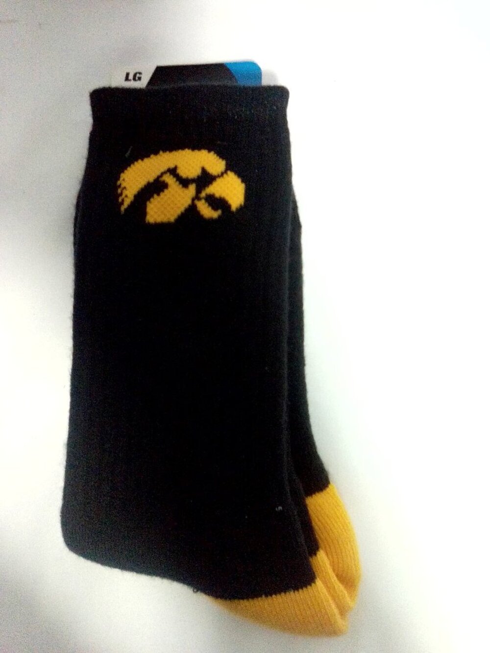 FBF Originals Iowa Hawkeyes Crew Socks Large NWT